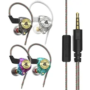 HiFi Subwoofer Noise Cancelling Earphones QKZ AK3, In-Ear Wired Headset with Mic, 8D Stereo Audio for Gym Sports & Gaming Use