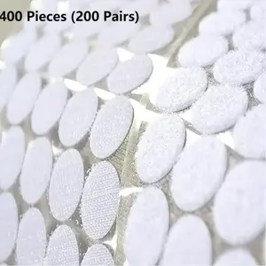 Self Adhesive Hook & Loop Coins, 200 Pairs Waterproof, Strong Adhesion & Adhesive Dots, Multipurpose Fasteners Hook Loop Tapes for Home, Office & Classroom