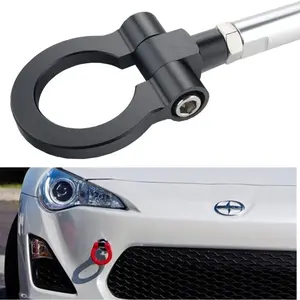 JDM Racing Aluminum Tow Hook Front for Scion FR-S BRZ Impreza WRX Sti Toyota 86 Black