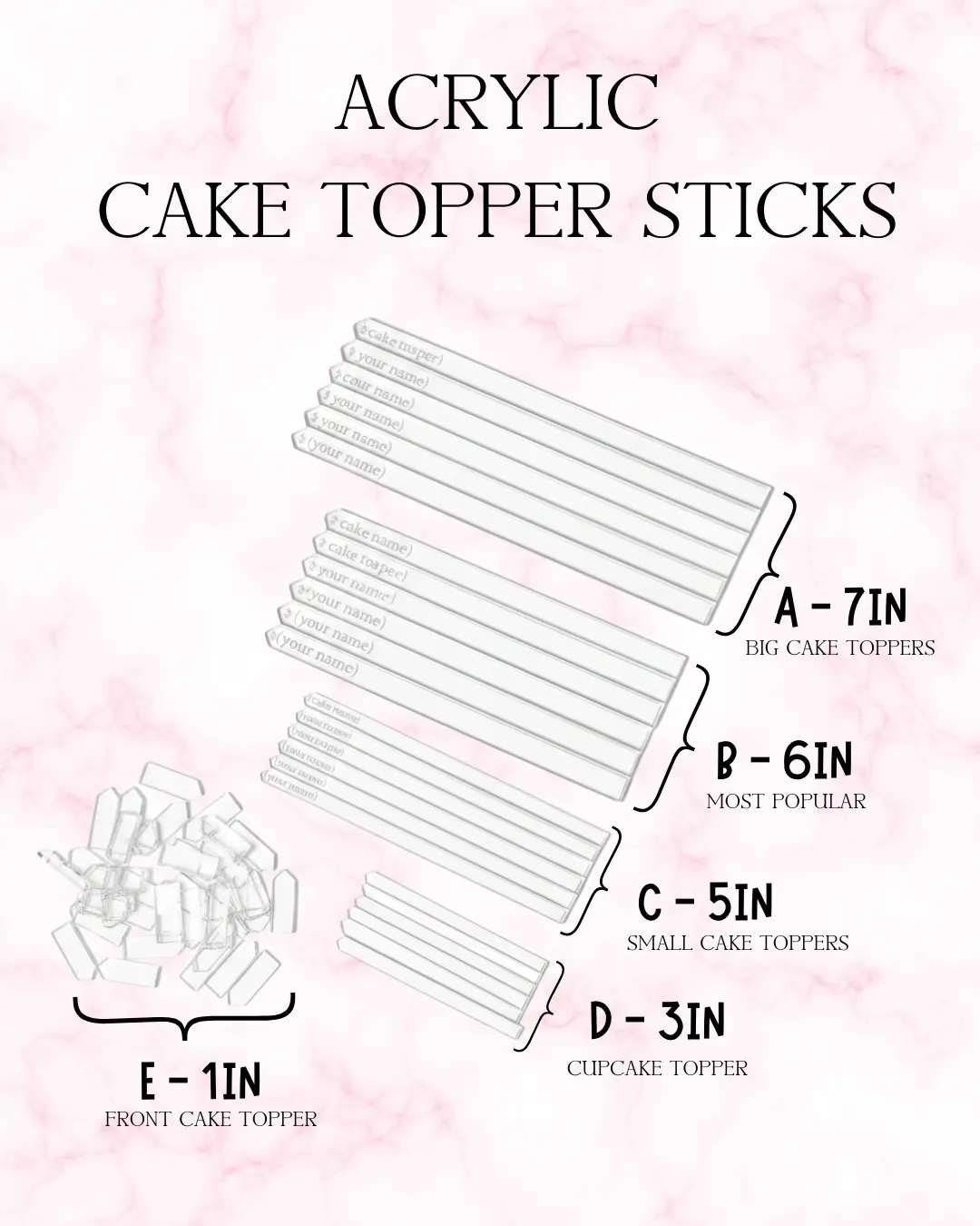 Cake topper Stick