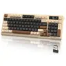 Wireless Gaming Keyboard, Knob Control Wireless Keyboard, RGB LED Backlit Keyboard with Display Screen, PBT Keycap, 2000mAh, 94-Key Layout for Win/Mac, RGB Backlit Numpad, Durable Keyboard, Aesthetic Keyboard, Pc Accessories Gaming