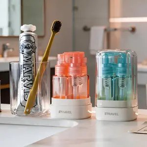 Four-in-one travel bottle| TSA approved| Leak-proof refillable toiletry container