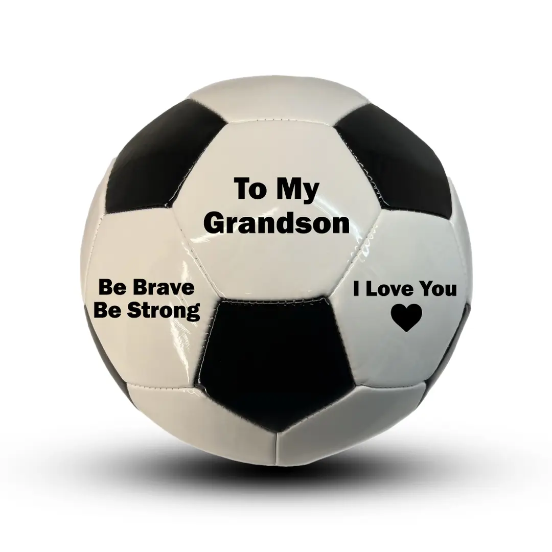 Custom To My Grandson Soccer Ball Gift, Personalized Soccer Ball