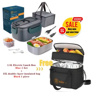 New Year Home Decor Sale Nifogo Heated Lunch Box +Thermal Cooler Tote Combo Exclusive Offer for On-the-Go Meals