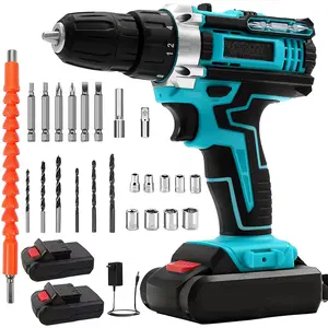 36Vf Cordless Drill Set, Power Drill29Pcs with 3/8 Inch Keyless Chuck25 3 Clutch Electric Drill with WorkLight, Max torque 45Nm, 2-VariableSpeed & 2 Batteries and FastCharger,Drill Driver Kit for HomeDecoration,Repair And DlYSupplies