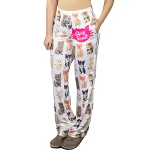 "Check Meowt" Cat Print Unisex Comfort Lounge/Pajama Pants S-XXL