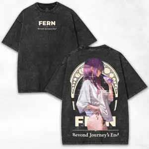 Fern Frieren x Beyond Journey’s End Magic Aura Heavy Cotton Washed Tee Limited Drop