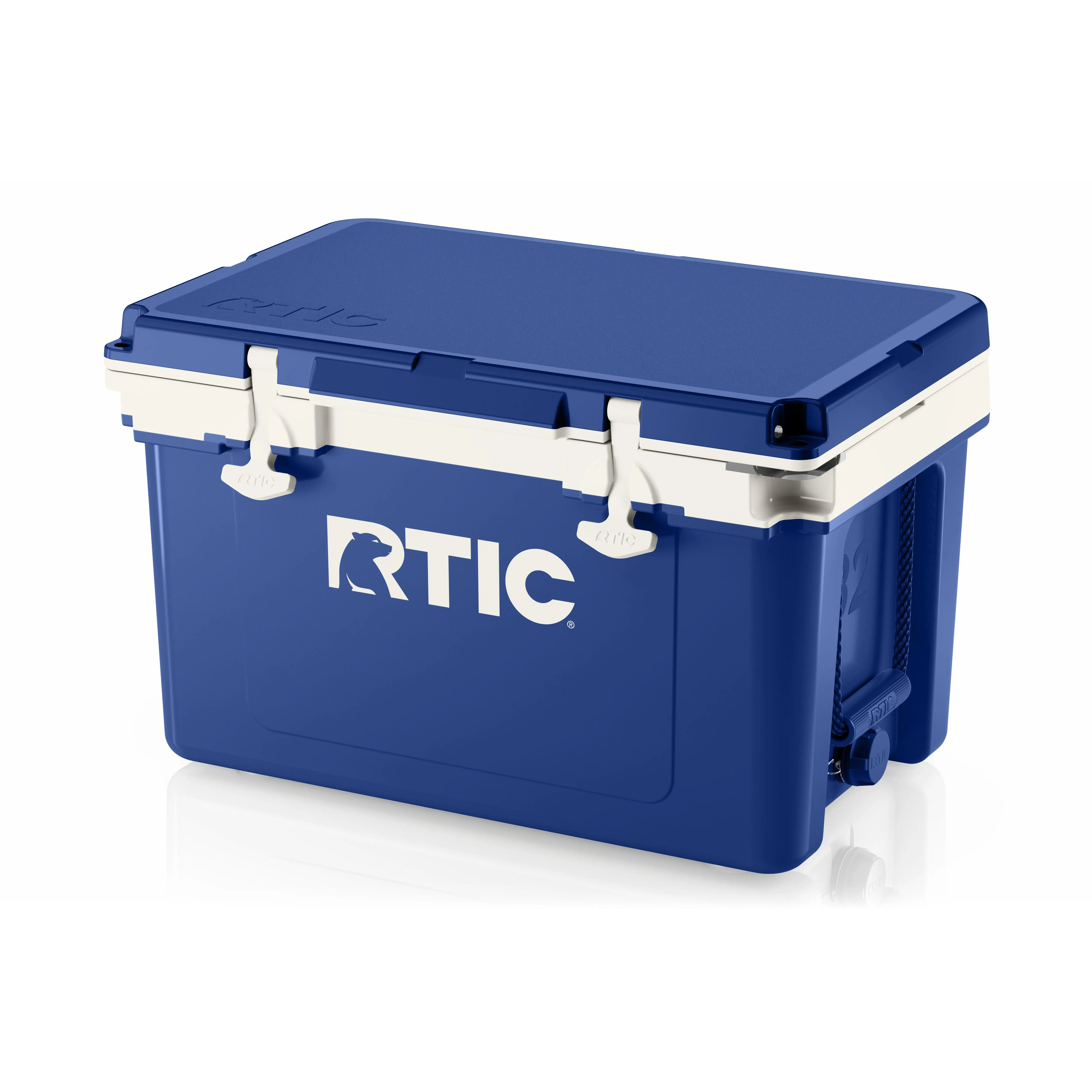 RTIC Ultra-Light 32 Qt Hard-Sided Ice Chest Cooler, Fits 48 Cans, Cobalt & White