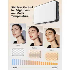 Selfie Light with Soft Diffuser & Built-in Stand – 96 LED Rechargeable Clip Fill Video Conference Light for Phone, iPhone, iPad, Camera, Laptop, for Makeup,, Vlog, and Video Calls