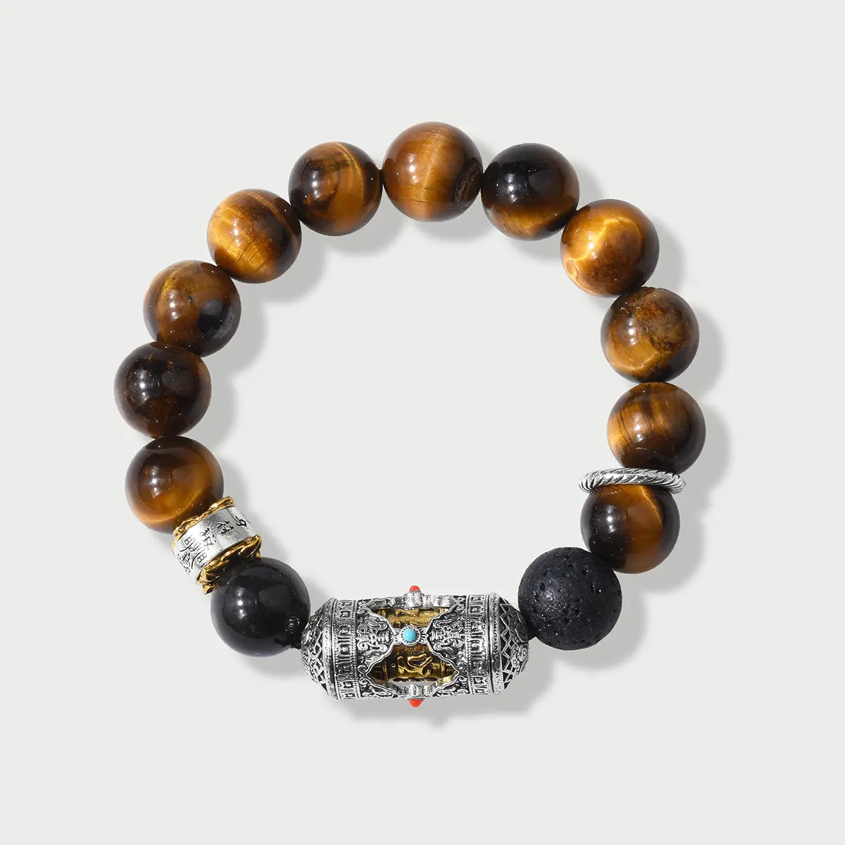 Tiger's Eye Six-Word Mantra Bracelet | Repel Evil and Misfortune | Enlighten the Mind and See One's True Nature | Open the Third Eye summerwins,summerwins