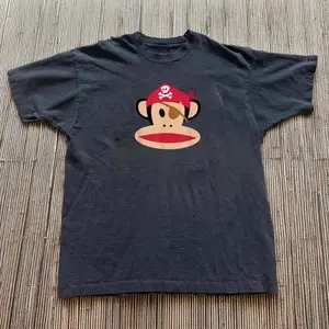 Black Cotton Pirate Monkey Baby Tee – Y2K Retro Aesthetic Tee