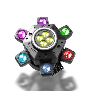 Moving Head DJ Light 6 Arms for Parties, 6-in-1 LED RGBW Stage Light Support DMX-512 & Sound Activated, Family Home Party Light, For Celebrations, Dances, DJ Disco
