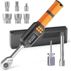 Digital Torque Wrench Set, 3.09-62.6 Ft.lb/4.2-85 Nm, 3/8" Drive Inch Pound Torque Wrench  with Buzzer & LCD , Torque Wrench Set for   Auto Repair