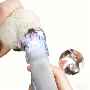 OPETEE LED Pet Nail Clipper - Ergonomic Non-Slip Handle, Safe Easy Dog/Cat Claw Trimmer with Bib Hat Set, Lamb Chop Toy, White Knitted Sweater Scarf, Themed Collars with Bell, Scented Ball, Cute Pink Dreadlock Costume, Graduation Cap