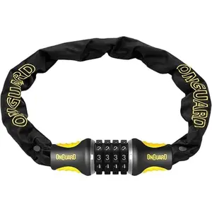 Mastiff 4 ft Combo Chain Lock – 6 mm Chain (120 cm) – 4-Digit Resettable Combination, Protective Nylon Sleeve, Security