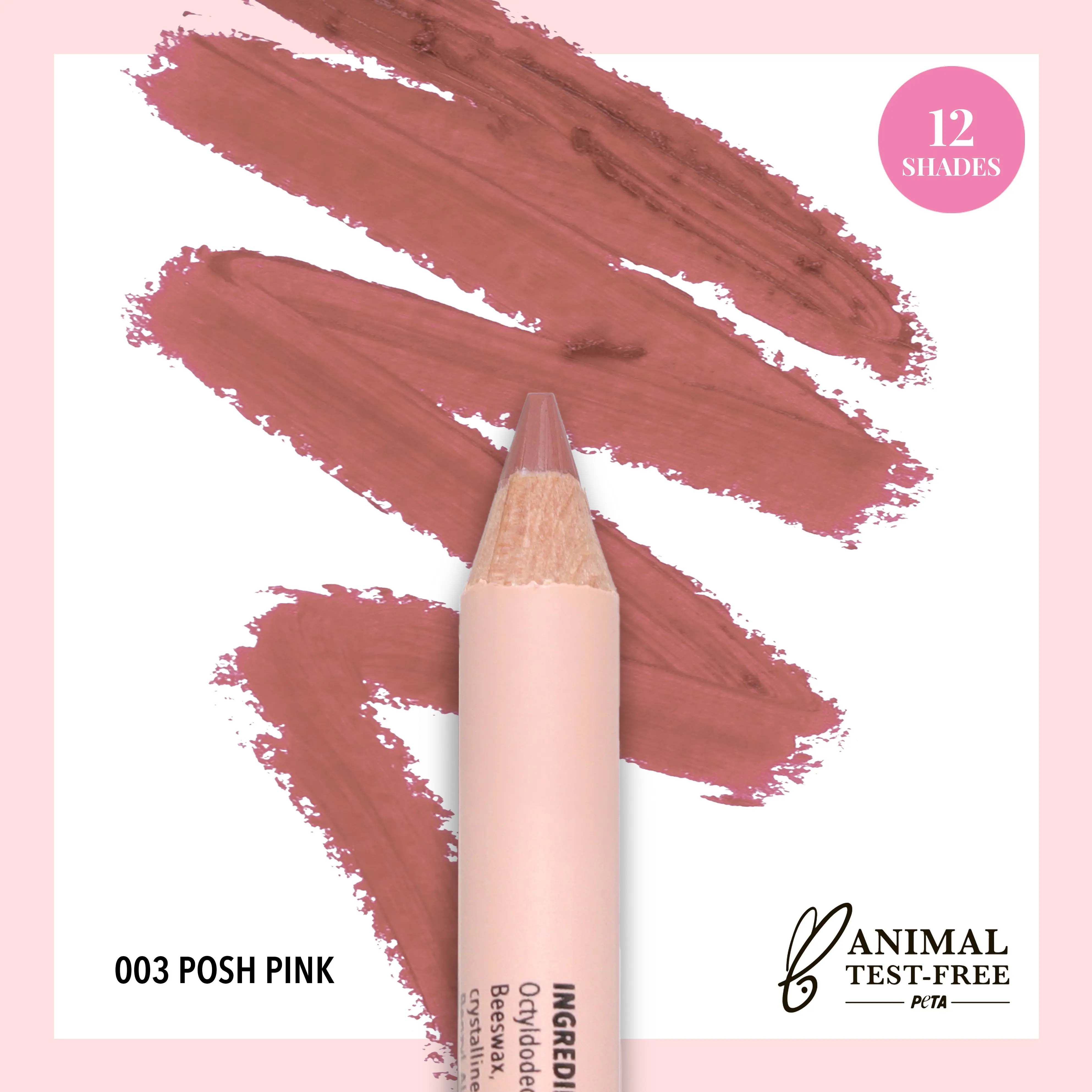 MOIRA | Signature Lip Pencil (003, Posh Pink) | Creamy Lip Liner for Precise Definition & Long-Lasting Wear
