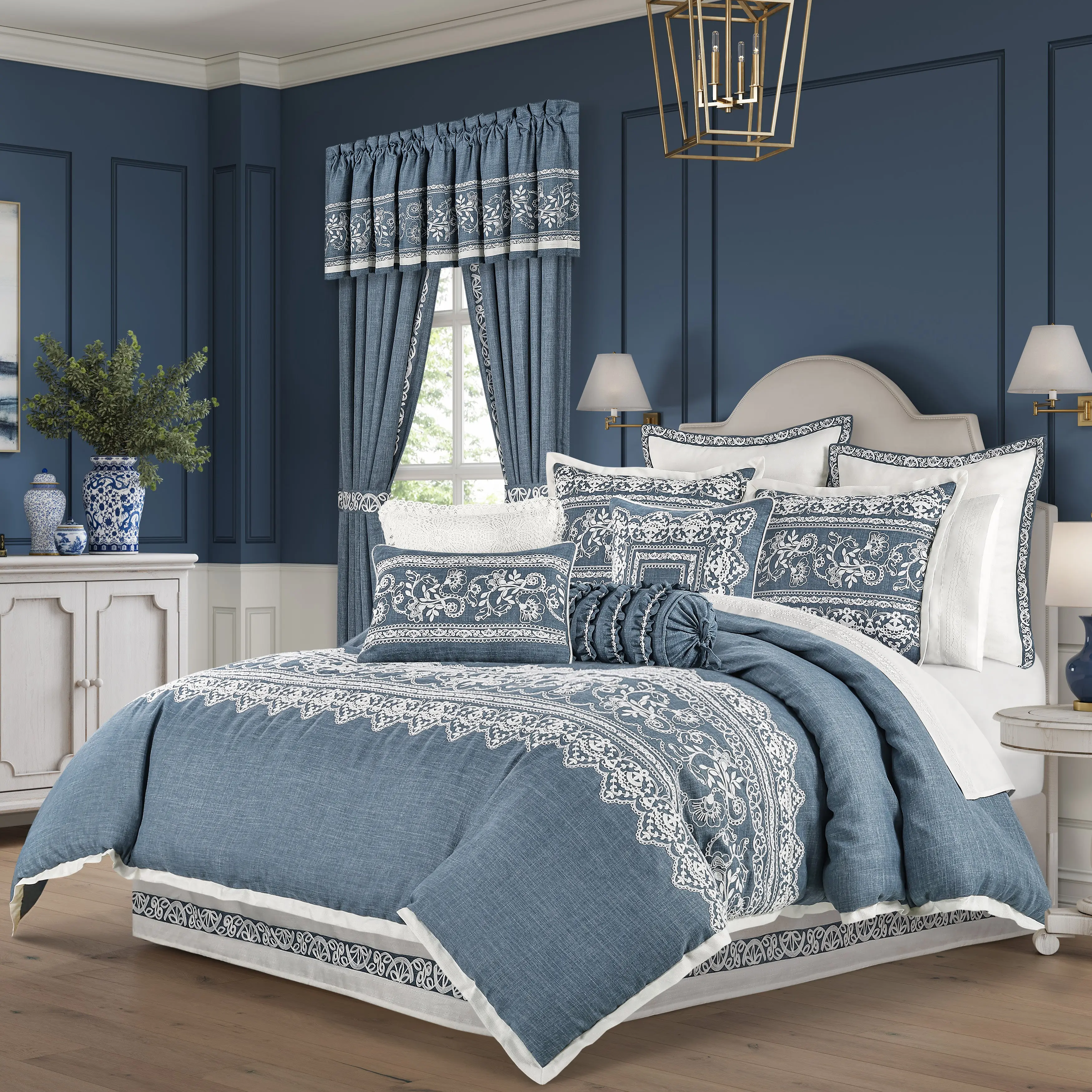 Chantalee Denim 4 Piece Comforter Set