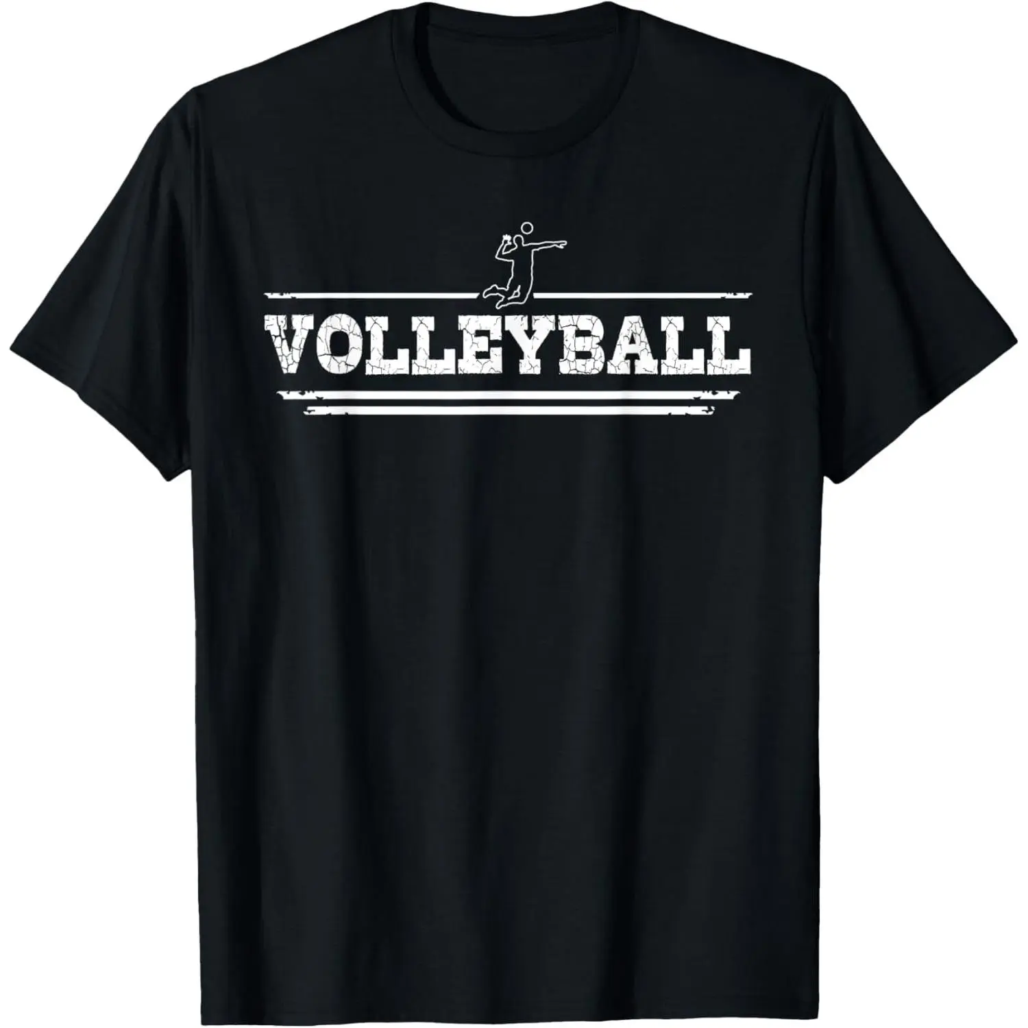 100% Cotton Distressed Look Volleyball Gift For Volleyball Players T-Shirt