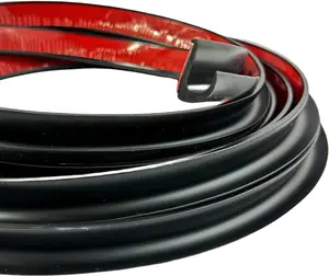 Ssamall J Shape RV Rain Gutter,1"Adhesive Backing,Roof Rain Diverter Strip Molding for Vehicle Truck RV Boat Car Van Door Motor Home (8 Feet, Black)