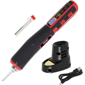Soldering Iron with Temperature 392°F-842°F Type-C Fast Charging, LED Display, Soldering Kit,Auto Sleep/Shut-Off & Safety Lock