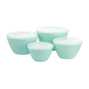 Martha Stewart 8-Piece Plastic Bowl Set with Li ds