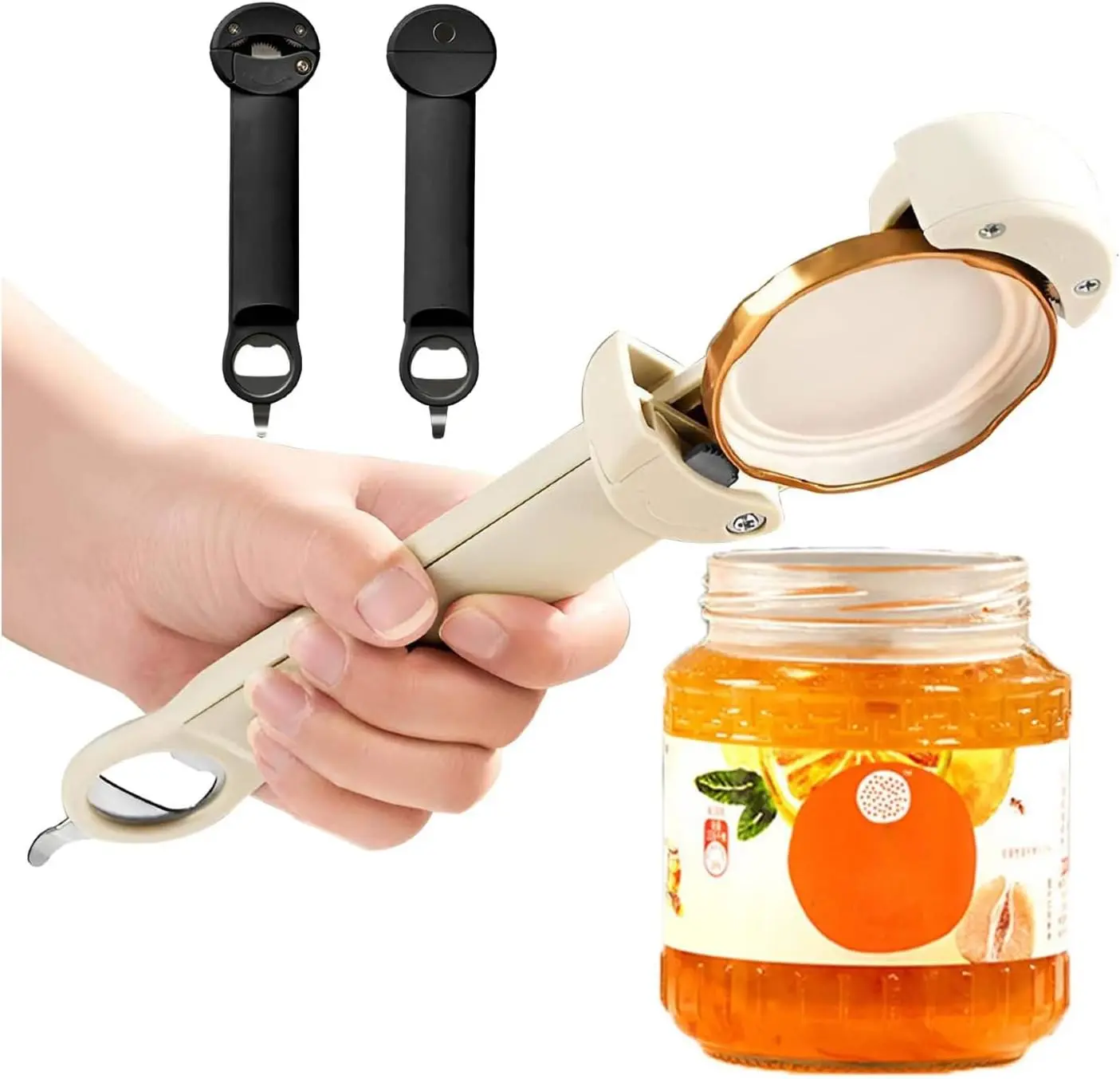 Multi-Function Can & Jar Opener – Easy-Grip Kitchen Tool for Weak Hands