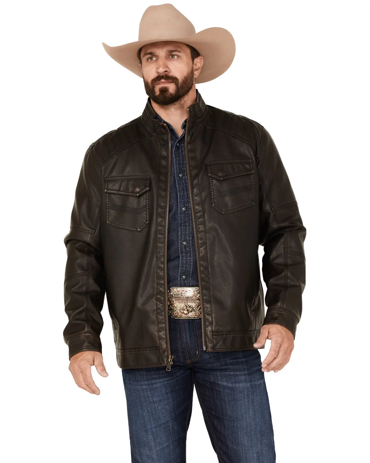 Cody James Men's Men'S Houston Distressed Moto Jacket Big And Tall - Cjfa22o17-Big-Brn Cody James Men's Men'S Houston Distressed Moto Jacket Big And Tall - Cjfa22o17-Big-Brn