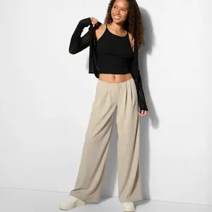 Women's Linen Trousers - Wild Fable