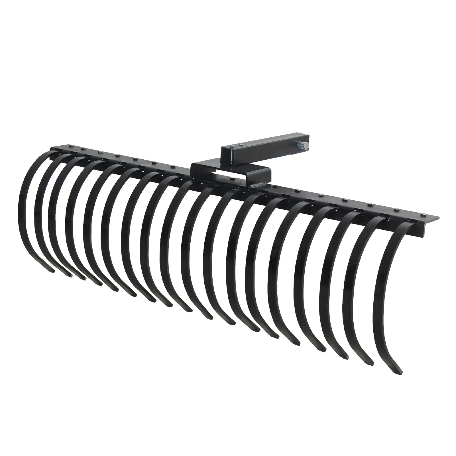 Heavy Duty Landscape Rake, 49 Inch Pine Straw Rake for Lawn Tractors, ATV/UTV, CAT-0/1, 2" Receiver, Includes 48in Scarifier Attachment, Ideal Pull Behind Garden Tool for Yard and Field Maintenance, Lawn Leveling Rake, Durable Gardening Tools