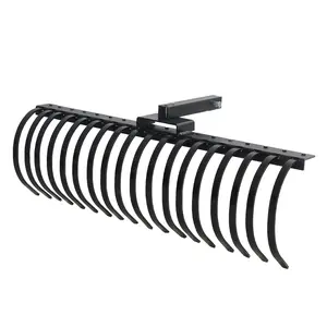 Heavy Duty Landscape Rake, 49 Inch Pine Straw Rake for Lawn Tractors, ATV/UTV, CAT-0/1, 2" Receiver, Includes 48in Scarifier Attachment, Ideal Pull Behind Garden Tool for Yard and Field Maintenance