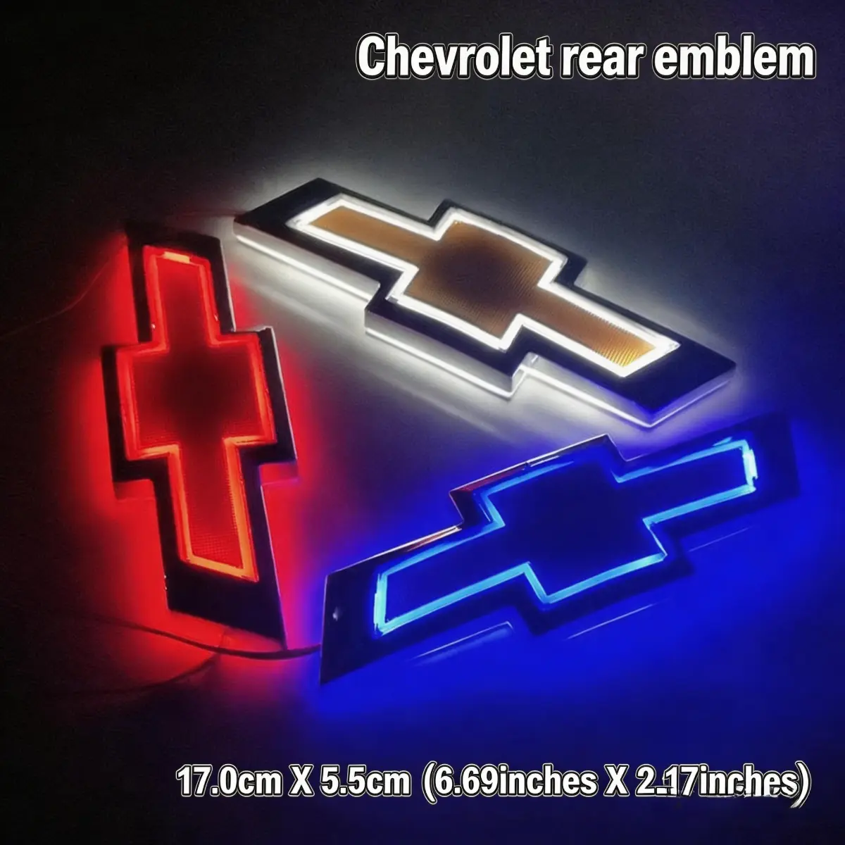 5D LED Glow-in-the-Dark Car Emblem Light - Luminous Rear Badge, Waterproof IP67, Dust-Proof, Plug & Play, Pre-Pasted Self-Adhesive, Night Visibility Upgrade, Car Decoration, Original Look