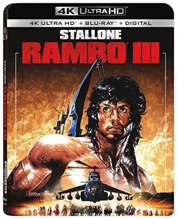 Rambo III  [4K ULTRA HD BLU-RAY MOVIE] With Blu-Ray, 4K Mastering, Ac-3/Dolby Digital, Digital Theater System, Subtitled, Widescreen, 2 Pack