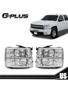 Fit For 07-14 Chevy Silverado LED DRL Amber Corner Headlights Headlamps
