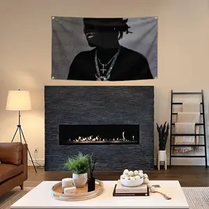 Ken Music Carson Flag  Banner Aesthetic Decorative Durable Man Cave Wall tapestry with 4 Brass Grommets 3x5 Feet Flag Suitable For Indoor And Outdoor Decorate for College Dorm