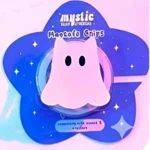 Mystic Blu Stickers Ghost MagSafe Grip Spooky Bookish Phone Stand - Compact Durable Smartphone Cellphone Accessory with Strong Magnetic Attachment Adapter Ring Included