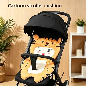 1pc Baby Stroller Seat Cushion, Breathable Skin-Friendly, Cartoon Print, Safe Seat Pad for Babies, Suitable for Strollers and Cars