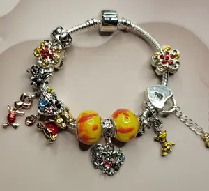 Winnie Bead bracelet,  Friends Bracelet With Charms And Crystals,