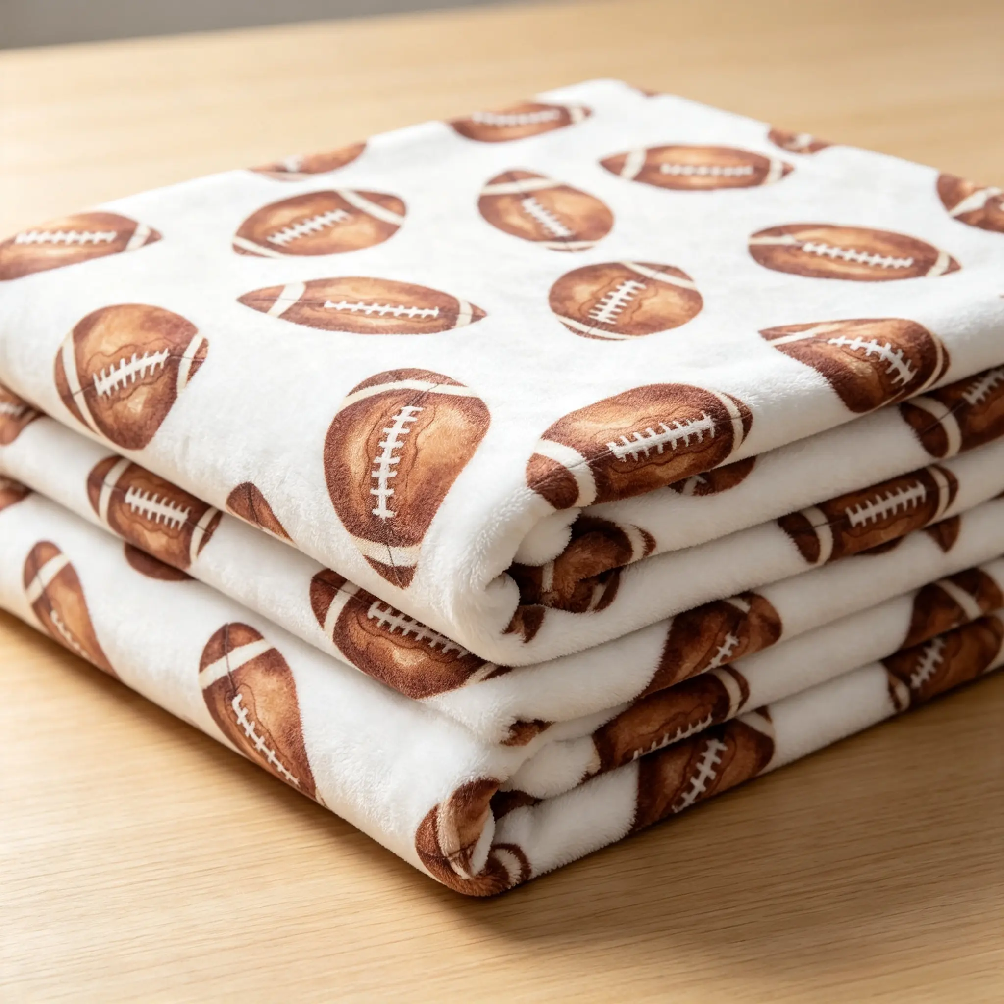 Football Bow Blanket Brown Coquette Sports Throw Blanket 50 x 60 | 50 x 60 Inch Rugby Stuff Team Gifts for Ball Lovers Players, Home Decor Halloween Christmas Thanksgiving Gift