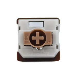 GATERON KS-33 Low Profile Chocolate Keyboard Switches, Tactile 55gf 3 Pin RGB LED Factory Pre-lubed for MX Mechanical Keyboard (35PCS)