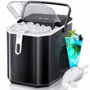 Havato Portable Ice Maker Machine for Countertop 26LBS/24H Compact Automatic with Self-Cleaning Feature 9 Cubes Ready in 6-8 Minutes Ideal for Home Kitchen Office Bar