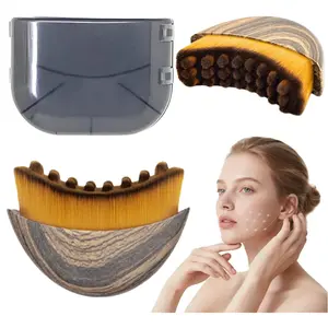 Face Lymphatic Contour Brush for Jawline & Chin Sculpting, Dry Brushing Massager for Lymphatic Drainage, Lymphatic Drainage Tool, Ergonomic Design, 1pcs Beauty Roller, Beauty Sculptor Roller, Facial Roller