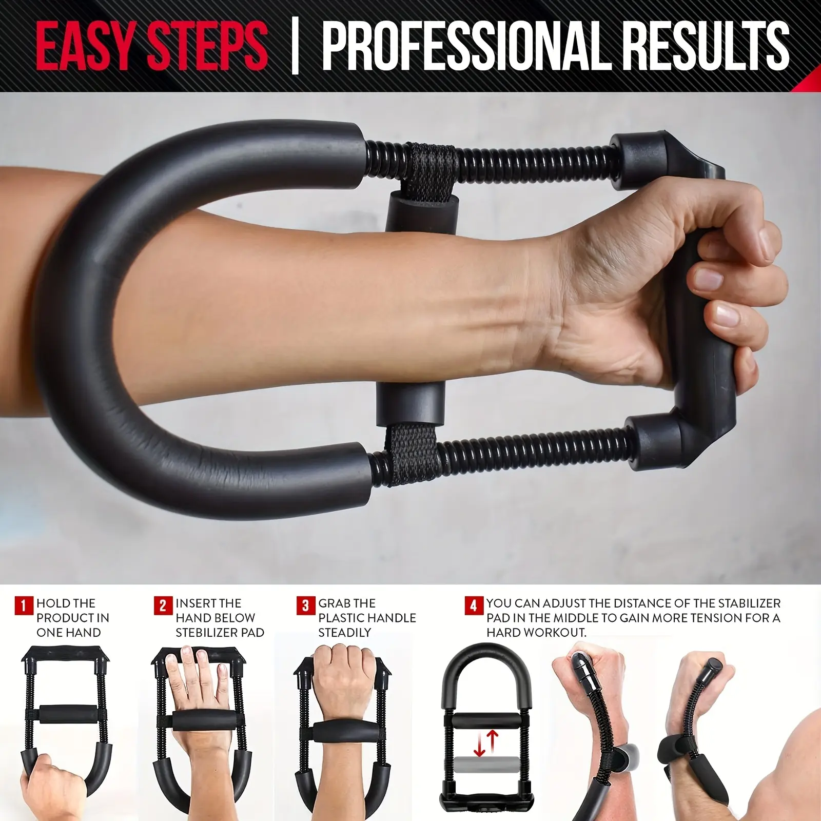 Adjustable Forearm Hand Trainer Wrist Exercises Force Power Strengthener Fitness Equipment Wrists And Strength Grips Workout