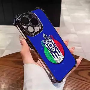 Football Fans Club Deportivo Guadalajara Pattern Suitable For Aesthetic Electroplated TPU Casing For iphone 17 16 15 14 13 12 11 X XS PRO PLUS MAX AIR L1711 Four Corners Anti-Fall Transparent Casual Soft Silicone Phone Cases Perfect Gift For Birthday