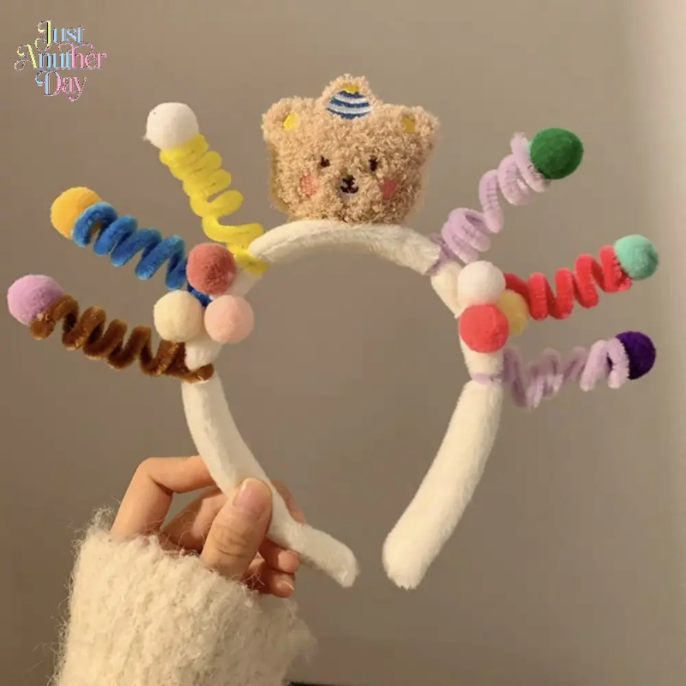 Cute Little Bear Plush Headband — Women's Facial Washing Hairband, Hair Clip, and Headwear Accessory (Gift)
