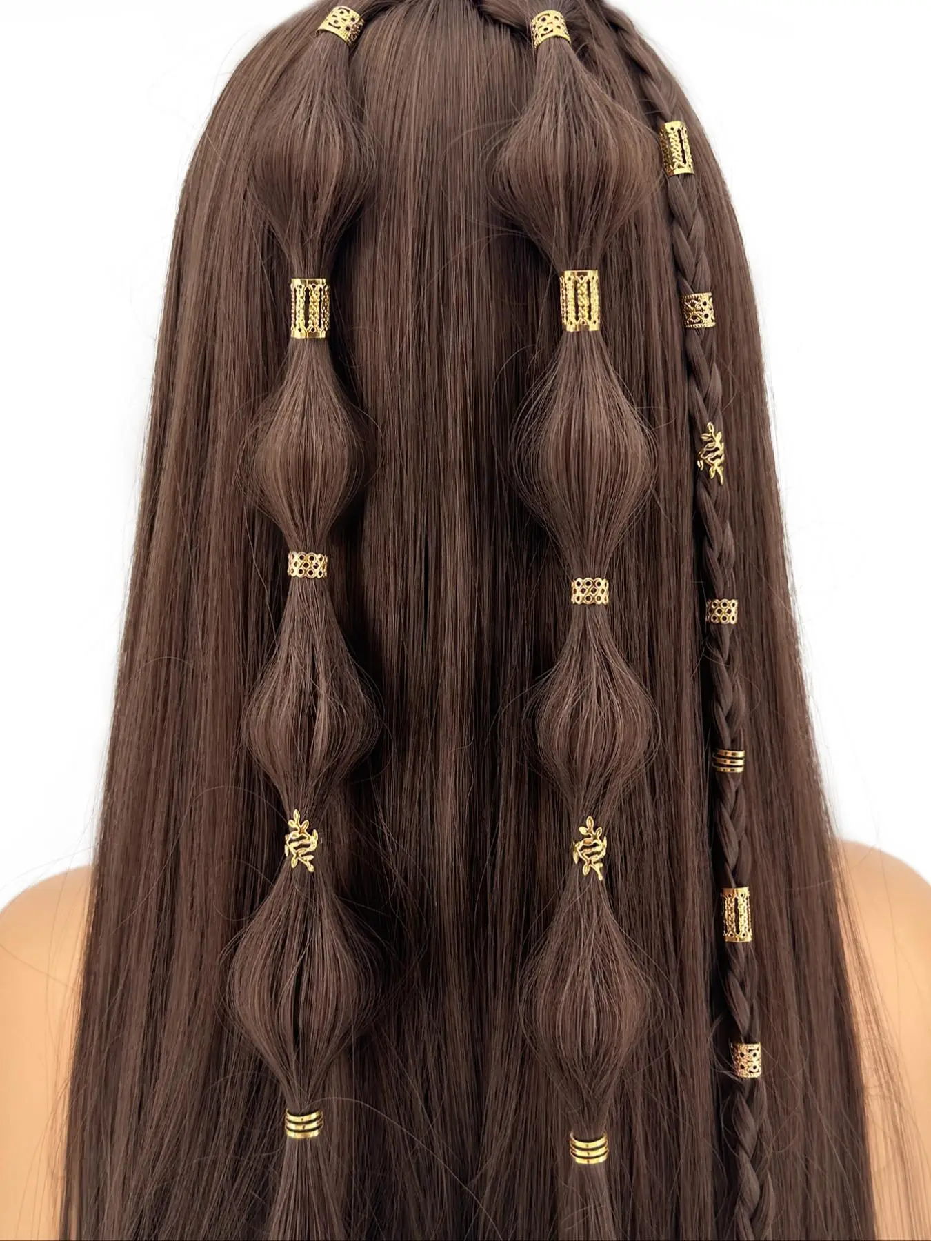 Hollow Out Design Hair Rings, Boho Style Hair Jewelry for Women & Girls, Fashion Hair Accessories for Party, Daily Clothing Decor