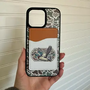 Camo Duck Phone Case With Card Wallet