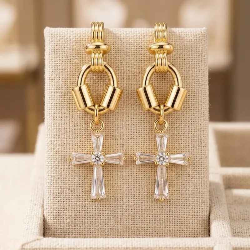 Elegant Cross Earrings for Daily Use - Simple Yet Stunning Design, Versatile Accessory for Any Outfit, Perfect Gift Idea