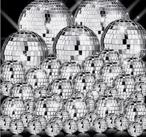 50Pcs Christmas Hanging Disco Ball Ornaments