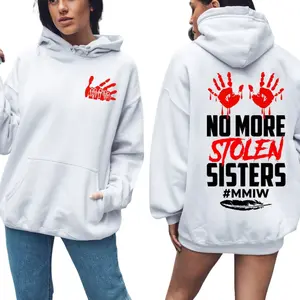 MMIW Hoodie No More Stolen Sisters Shirt Red Handprint Indigenous Women Hoodie  Red Handprint Native American Awareness Hoodie