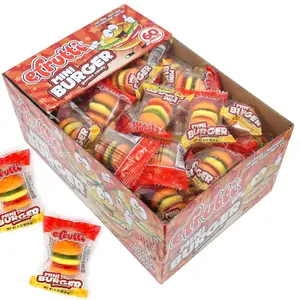 efrutti Gummi Mini Burger, 60 Pieces Individual Wrapped Gummy Burgers